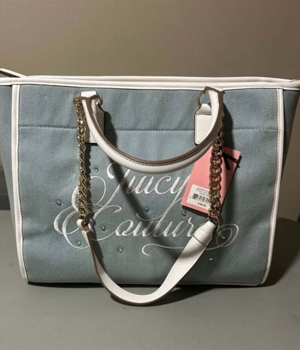 Juicy Couture Juicy Beach Couture Large Denim Tote Bag